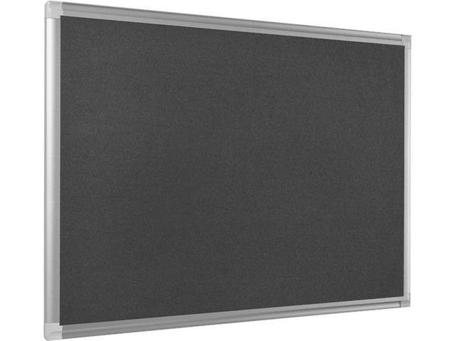 Bi-Office New Generation Maya Viltbord, grijs oppervlak, frame van grijs geanodiseerd aluminium, 1800 x 1200 mm