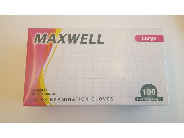 Handschoenen latex maat L (doos 100 stuks)