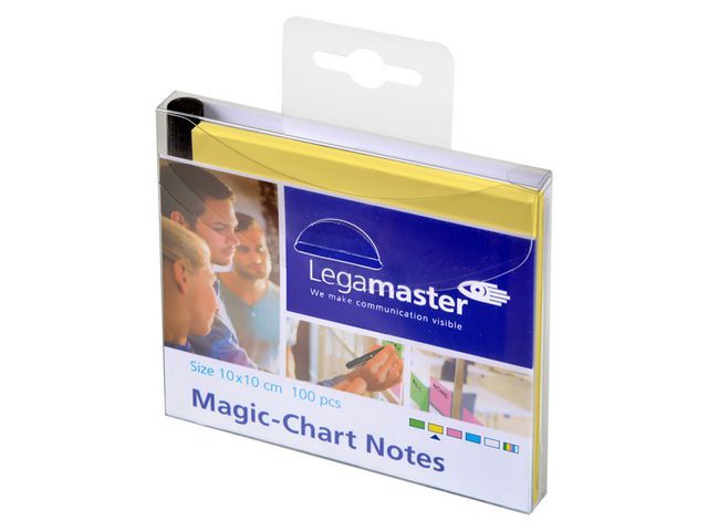 Legamaster Magic-Chart-notitievellen, 10 x 10 cm, geel (pak 100 stuks)