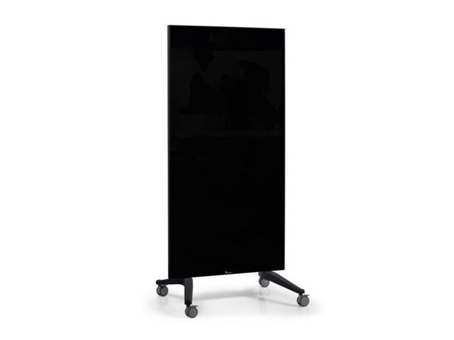 Glasbord Legamaster mobiel 90x175 zwart