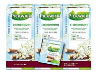 Pickwick Professional Sterrenmunt, Theezakjes, Cafeïnevrij, 50 g (pak 75 stuks)